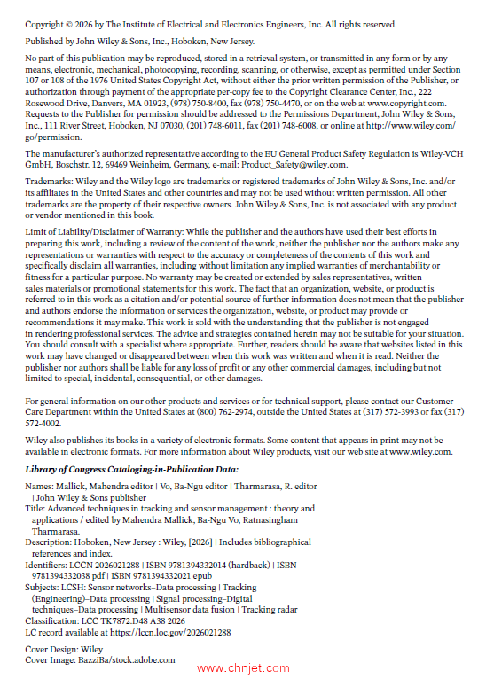 《Advanced Techniques in Tracking and Sensor Management：Theory and Applications》