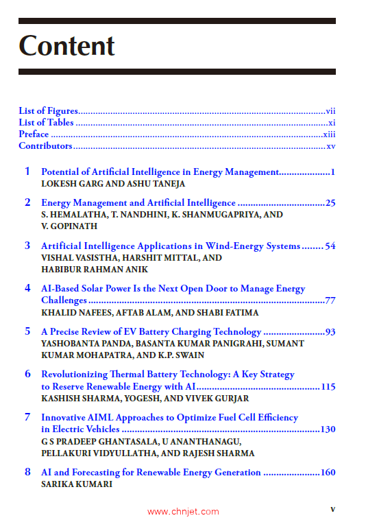 《Artifcial Intelligence for Renewable Energy Systems》