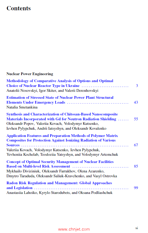 《Systems, Decision and Control in Energy VIII：Volume III: Energy and Environmental Safety》
